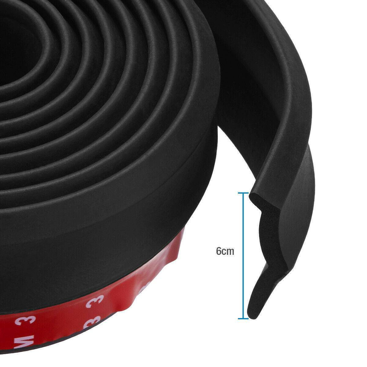 Universal Car Lip Skirt Protector Rubber Splitter Front Bumper Spoiler Side 2.5M — image 7