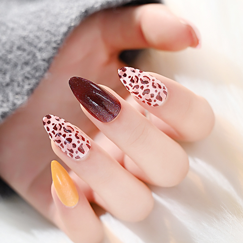 Title 1, Leopard Print Water Drop Nail Stickers Wear