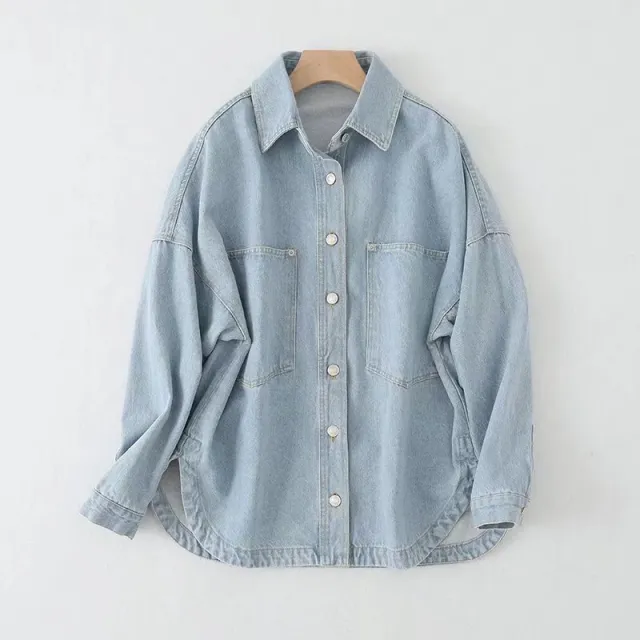 Women's Urban Casual Washed Denim Jacket Blue - Shop at LoveMi