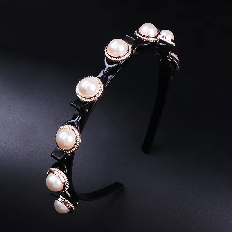 Lazy Braided Headband Hair Accessories Artifact Pearl Clip - Shop at LoveMi