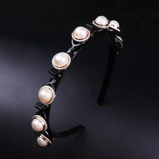 Lazy Braided Headband Hair Accessories Artifact Pearl Clip - Shop at LoveMi