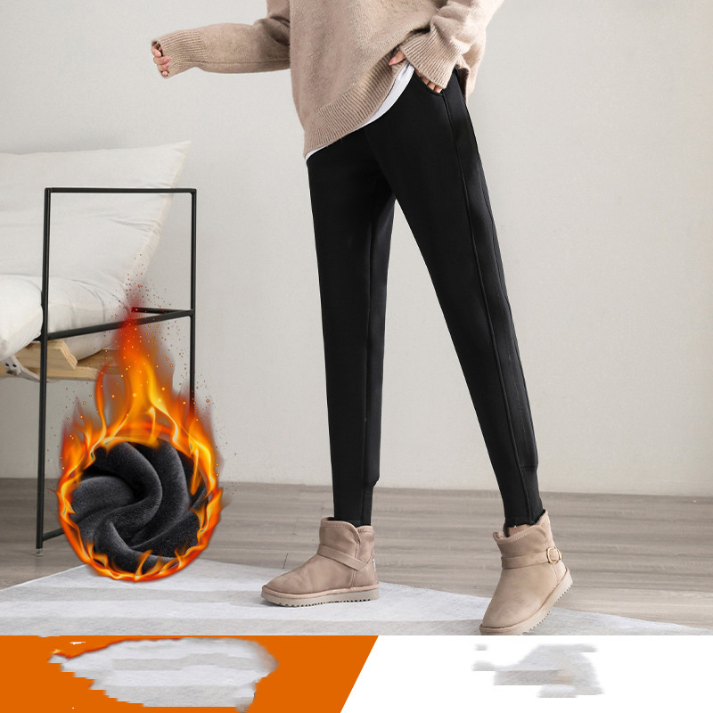 Women's Plus Velvet Thick Loose Casual Pant