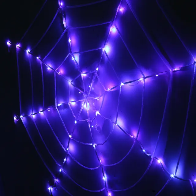 Glowing Spider Web Venue Setting Bar Decoration Purple - Shop at LoveMi