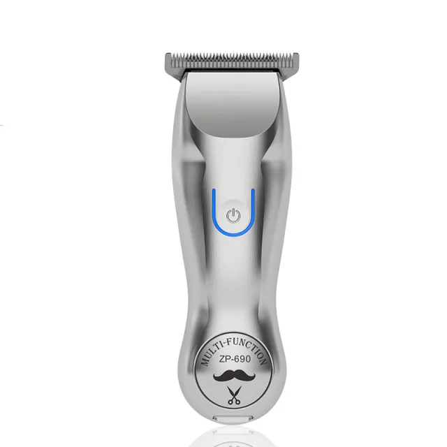 Professional Engraving Gradient Shaver Electric Clipper Hair Clipper Silver - Shop at LoveMi
