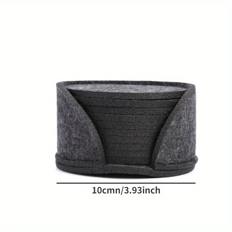 10pcs RV Kitchen Round Felt Coaster Dining Table Protector Pads, Heat Resistant Cup Mats, Coffee Tea Hot Drink Mugs, Placemat Kitchen Accessorie