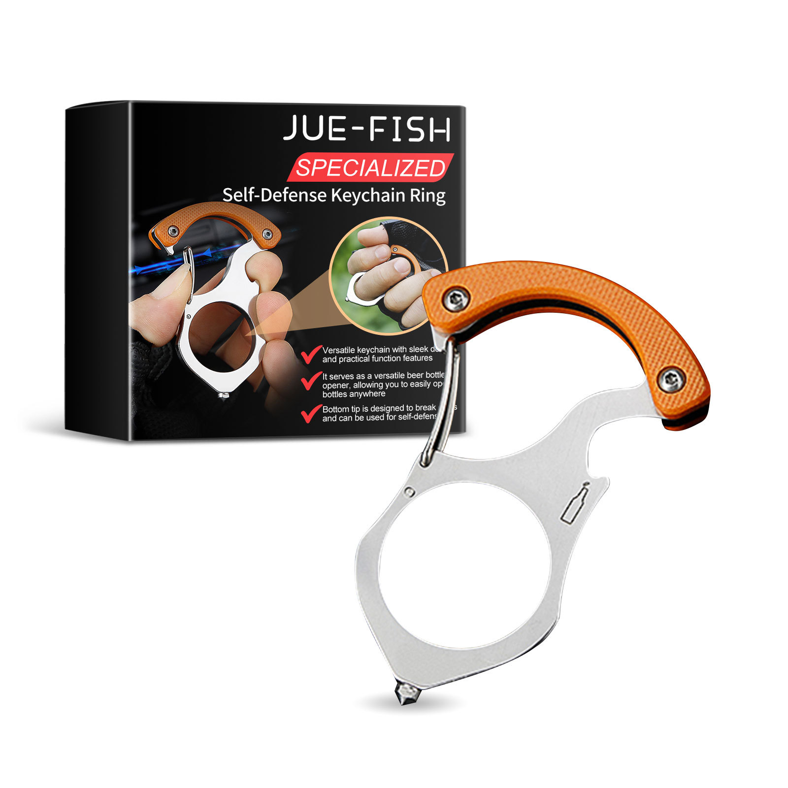 Jue-Fish Keychain With Bottle Opener - Creative Multi-Purpose Alloy Bottle Opener For Car Keychains 4