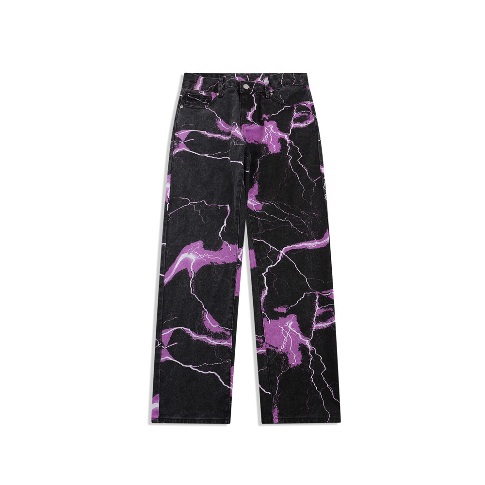 Title 4, Jean Tie-dye Lightning Print pour homme pour la...