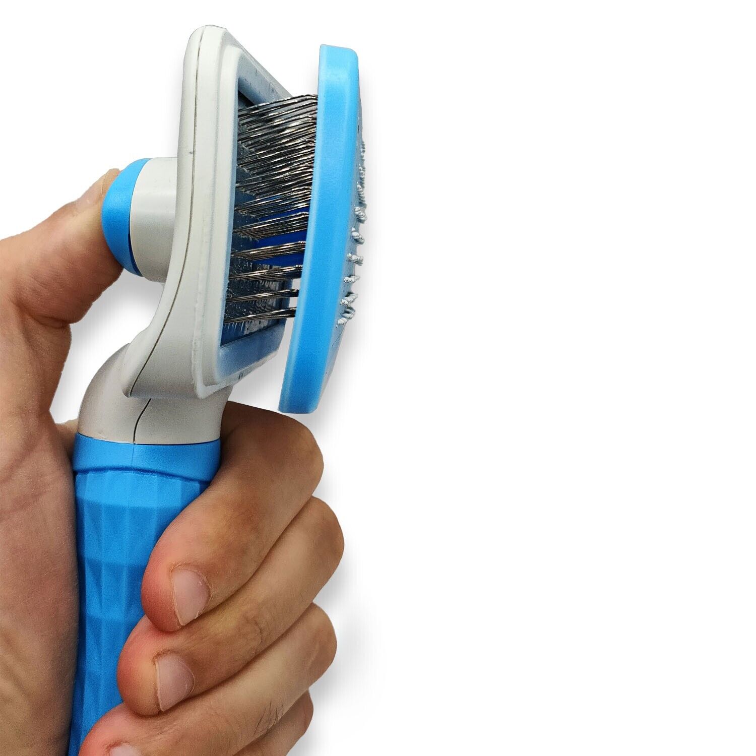 Pet Grooming Undercoat Rake Brush Comb. we ship only inside the US, USPS First Class Package 2 Day Handling , 2-5 Day Shipping. Self Cleaning Slicker Brush,Dog Brush & Cat Brush with Massage Particles,Removes Loose Hair & Tangles by KT Deals Self Cleaning