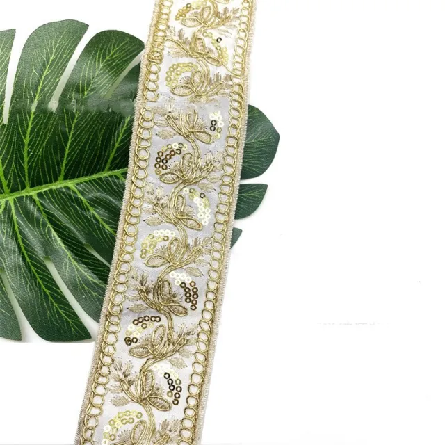 Gold Thread Stranded Rope Embroidery Ribbon Gold 5Cm - Shop at LoveMi