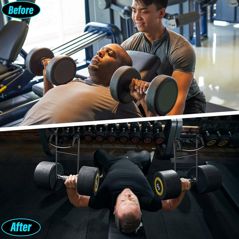 2pcs Dumbbell Spotter Hooks Hangers Safety Connector For Dumbbell Bench Press