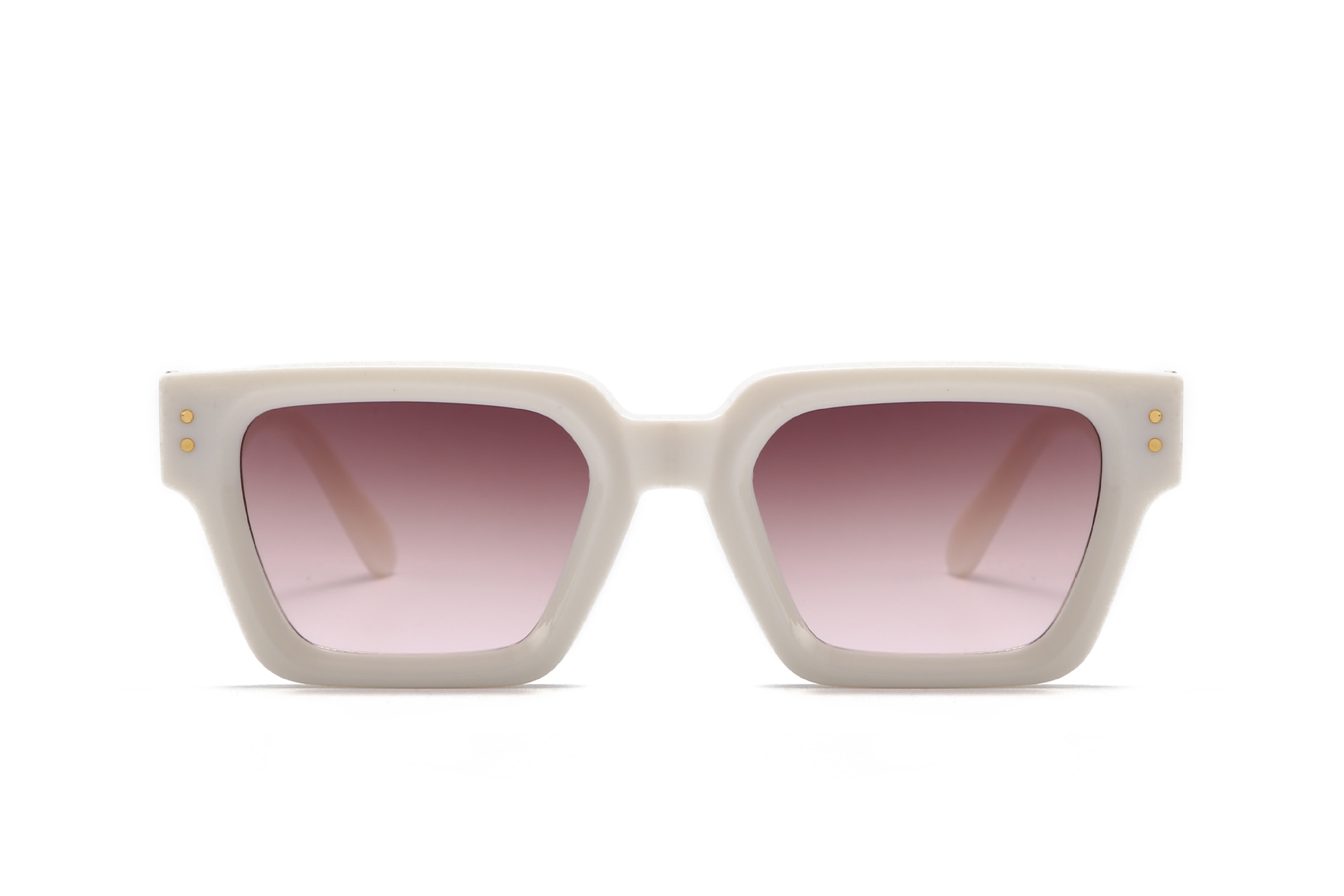 Retro Square Sunglasses Black Plain Makeup Fashion - Image 5