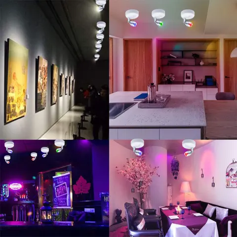 LED Wireless Rgb Remote Control Cabinet Spot Light Angle