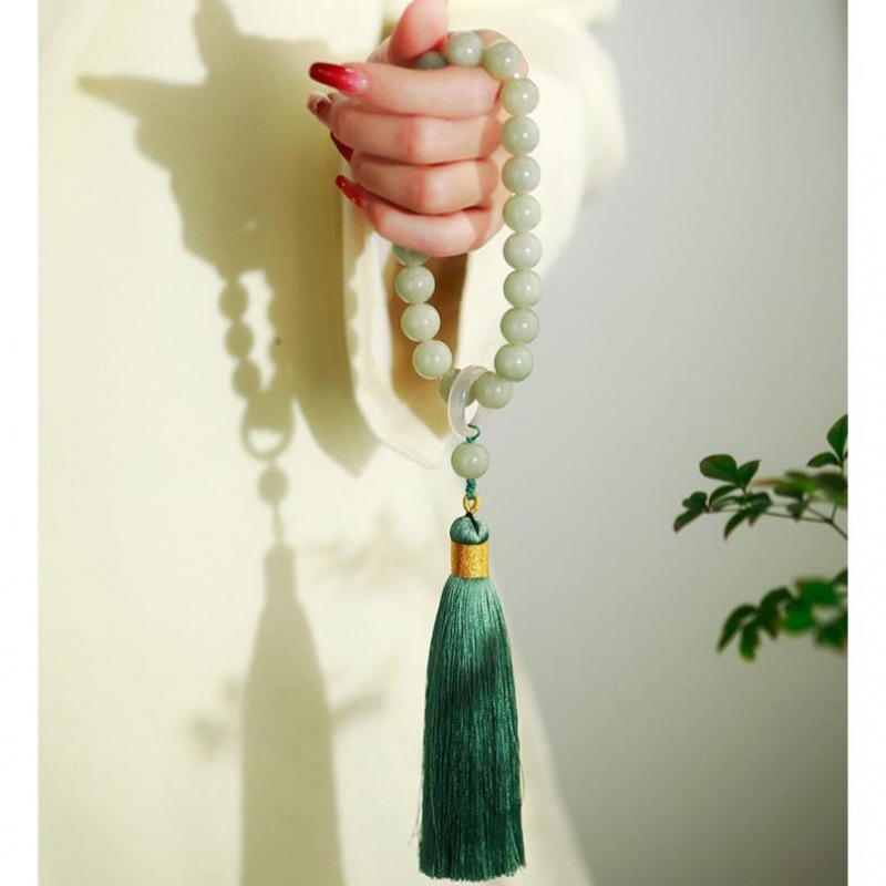 White Jade Bodhi Hand String Around The Finger Soft Ascetic System