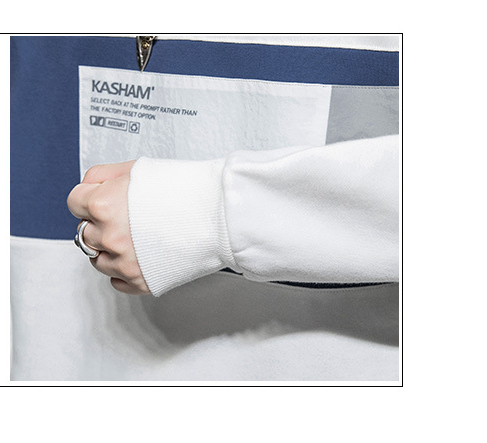 Can Wear Japanese Matching Color Loose Round Collar Jacket