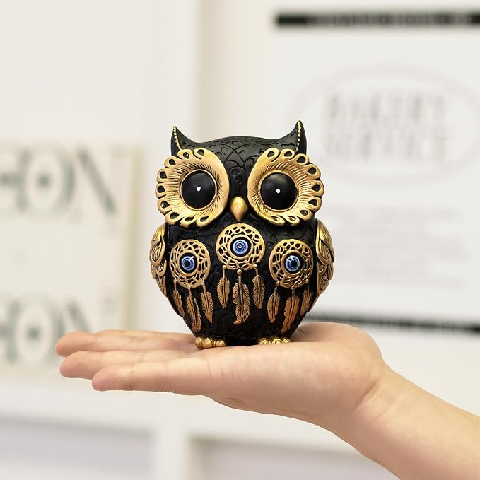 Owl Statue with Evil Eye