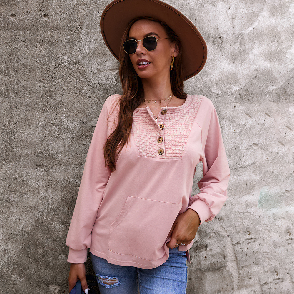 Pure Color Top Casual Vacation Chic Design Sweater