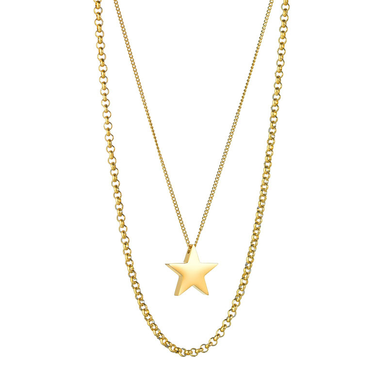 Double Temperament Stacking Pendant Temperament Clavicle Chain