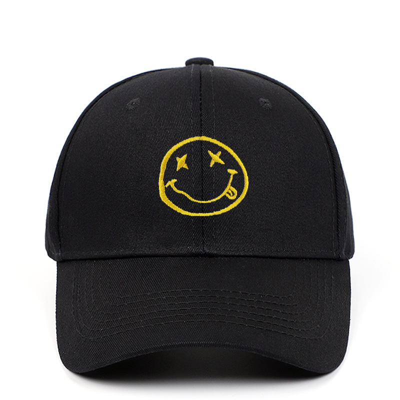 Title 5, Cartoon smiley embroidered cotton baseball cap