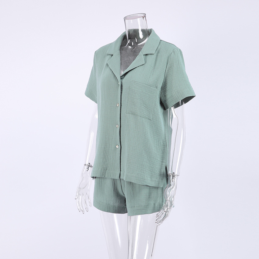 Title 22, Natural Double Gauze Shirt And Shorts Set