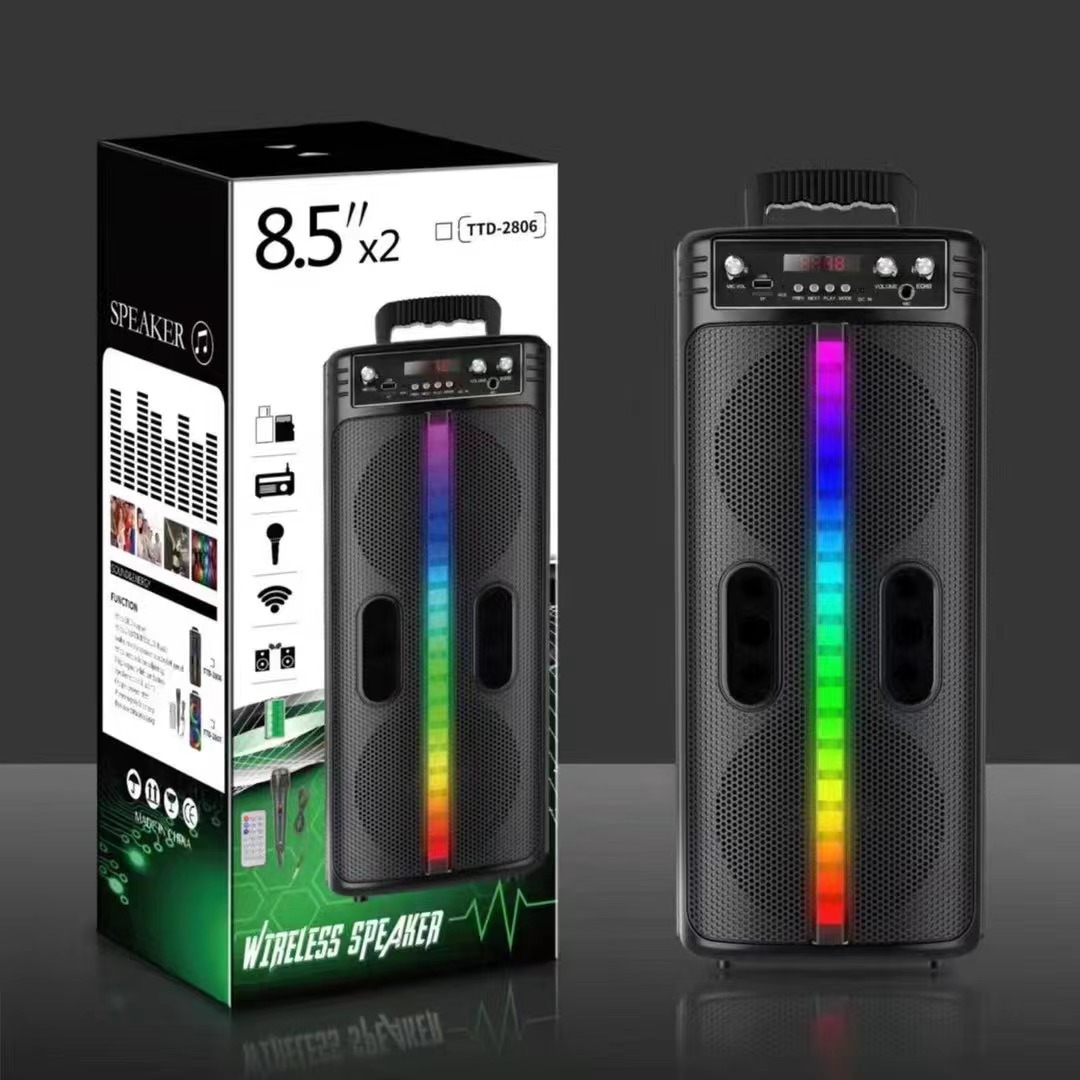8.5Inch Wireless Bluetooth Speaker Double Bass