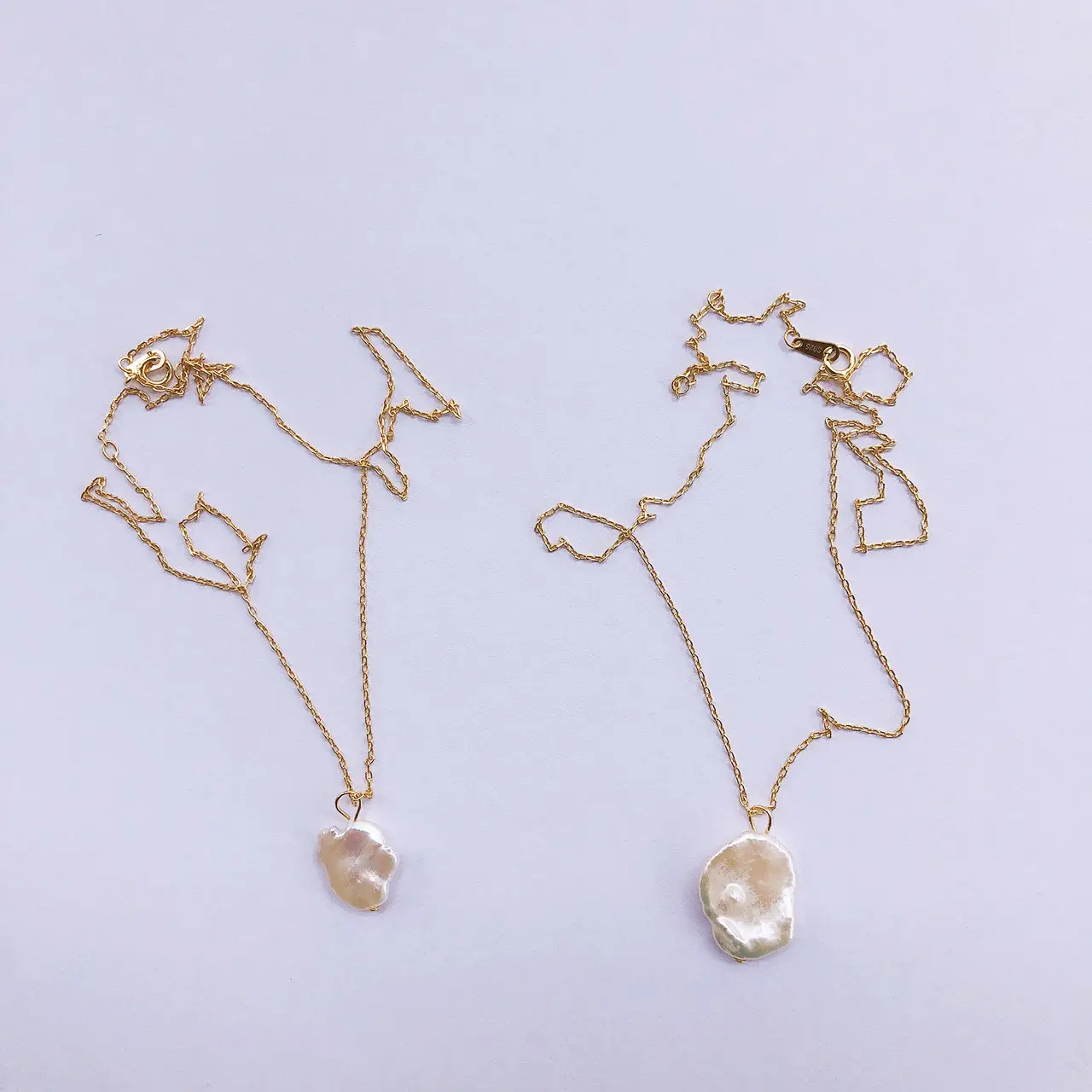 925 Sterling Silver Design Baroque Shaped Pearl