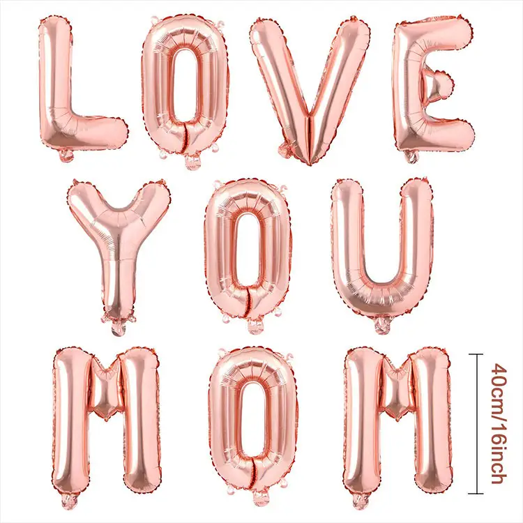 42 Piece Rose Gold Mother's Day Party Decorations Balloon Set