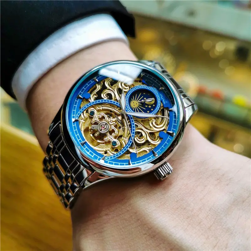 Men's Luminous Hollow Out Fully Automatic Mechanical
