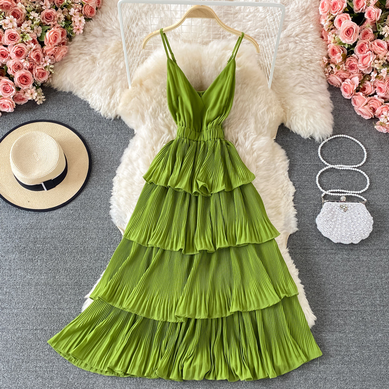 Rabbit Hair V-Neck Maxi Dress, picture 10 of 11