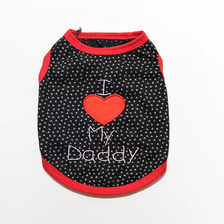 I Love My Mom And Dad Sleeveless Summer Dog Back - Daddy