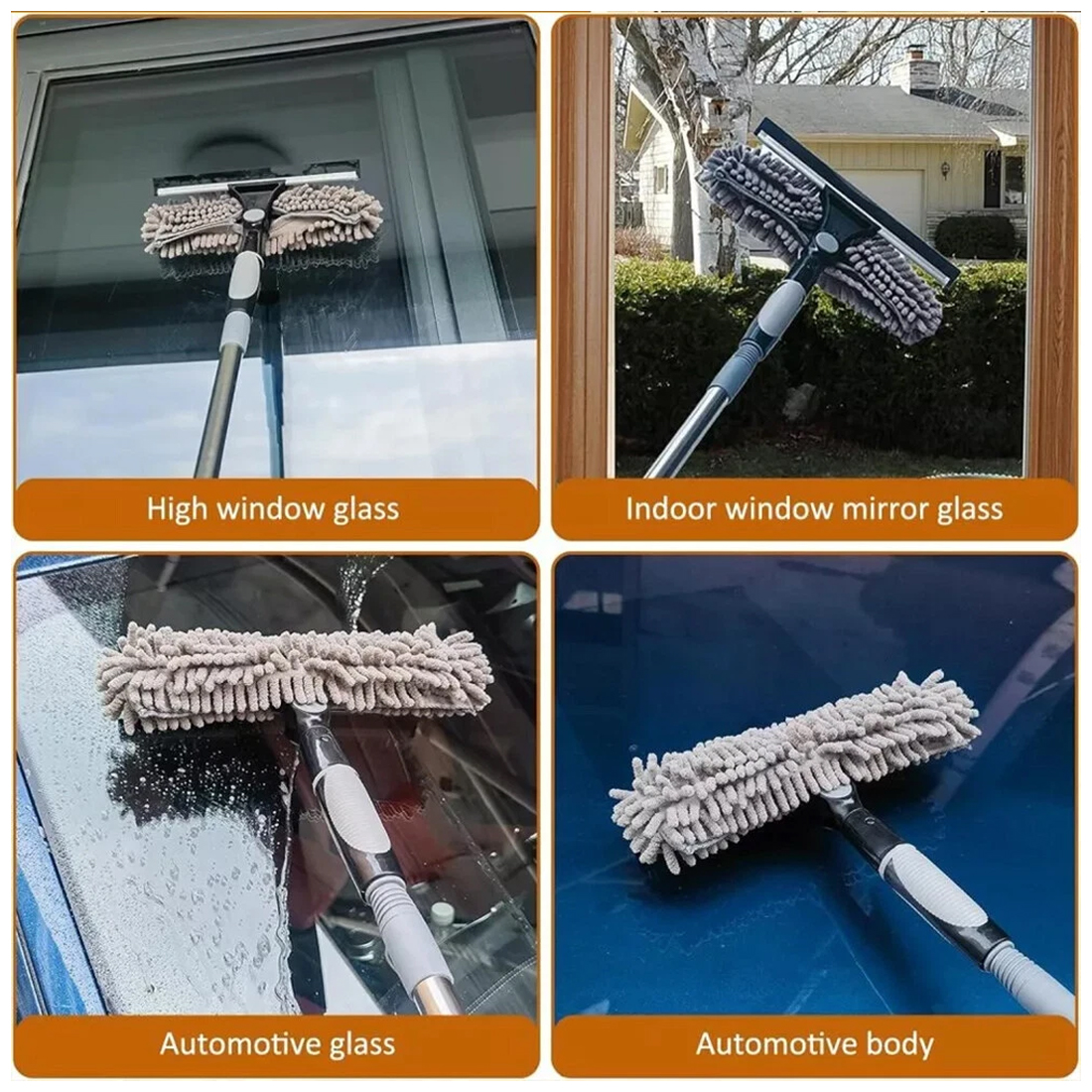 Telescopic Extendable Window Cleaner Equipment Glass Cleaning 4.5m Squeegee - Image 11