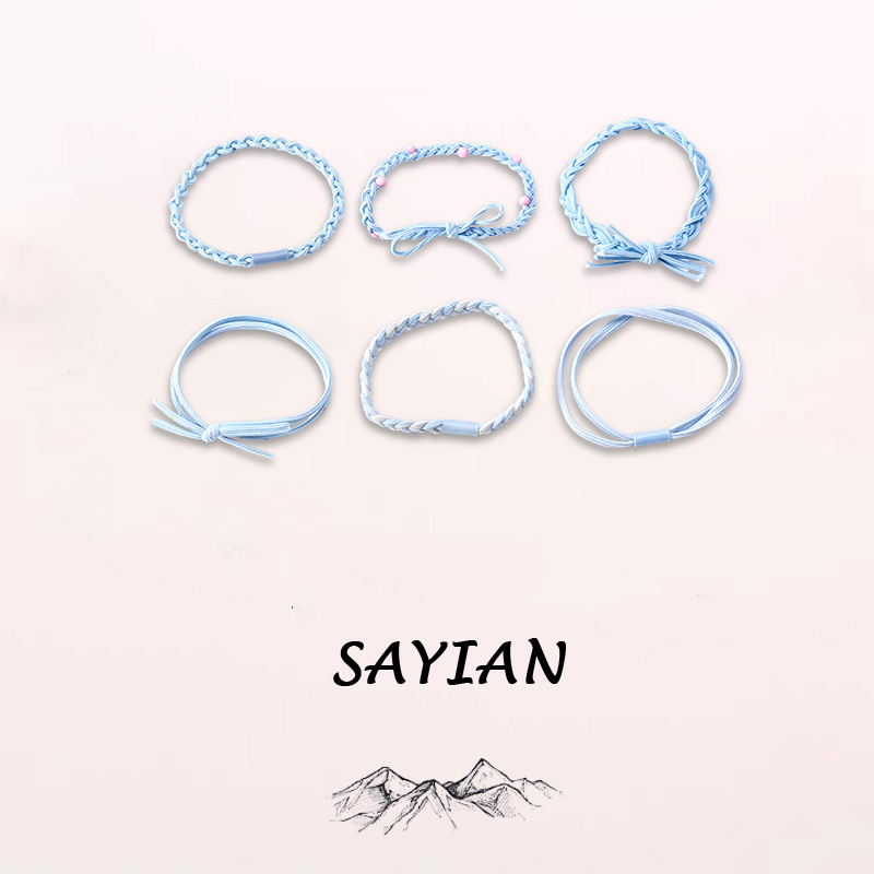 Scrunchies Soft, Stretchy, And Detachable Hair Ties For Ponytails, Hair Elastics, Spiral Hair Ring, And Cute Hair Accessories Perfect For Girls... Blue - Shop at LoveMi