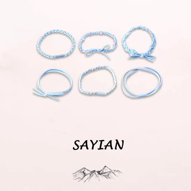 Scrunchies Soft, Stretchy, And Detachable Hair Ties For Ponytails, Hair Elastics, Spiral Hair Ring, And Cute Hair Accessories Perfect For Girls... Blue - Shop at LoveMi