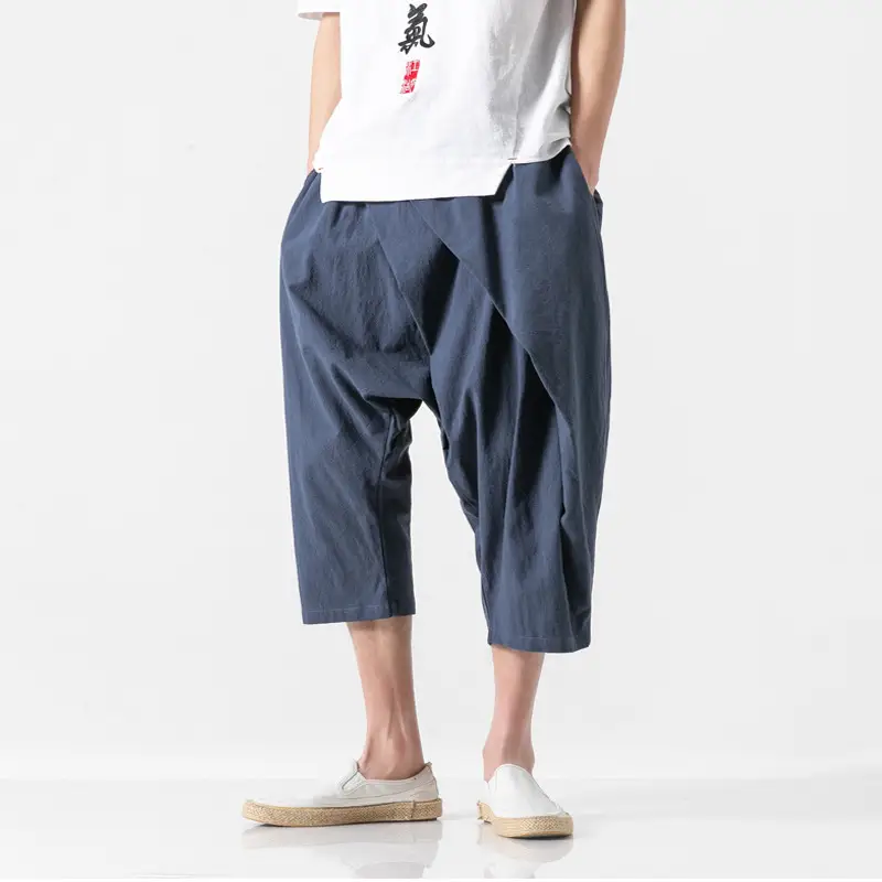 New Men's Long Cargo Shorts Loose Fit Elastic Waist Below Knee Work Shorts