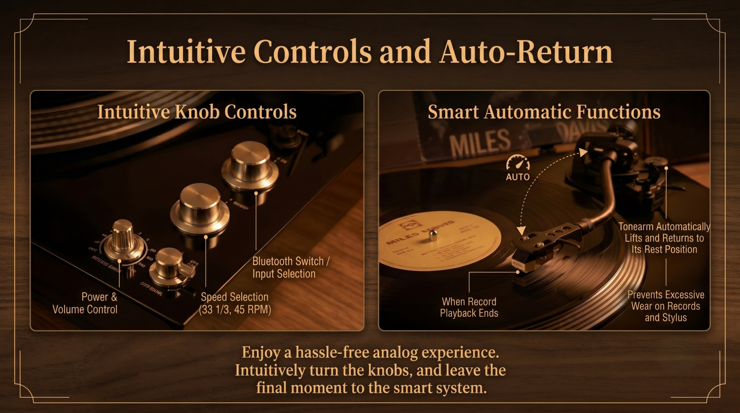 Belt Drive Turntable For Vinyl Record Player,Work With Bluetooth Speakers Or Act Turntables  Vinyl Audio — foto 3