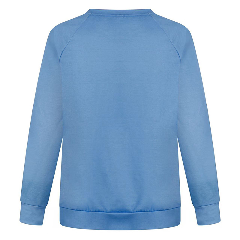 Round Neck Pullover Print Horse Pattern Long-sleeved Street Hipster Sweater Women