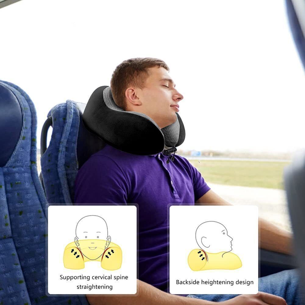 Memory Foam U Shaped Travel Pillow Neck Support Soft Head Rest Plane Car Cushion — image 9