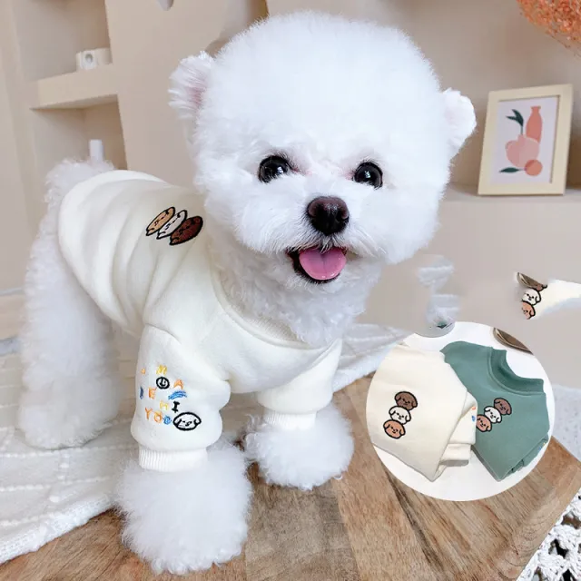 Parent child Wear Sweater Autumn And Winter Pet Dog Small Dog Clothes Winter White - Shop at LoveMi