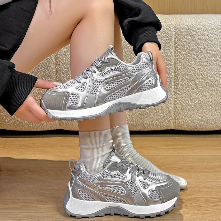 Women's Thick Bottom Elevated Dad Shoes, New 2026 Spring Style, Mesh Breathable... 3