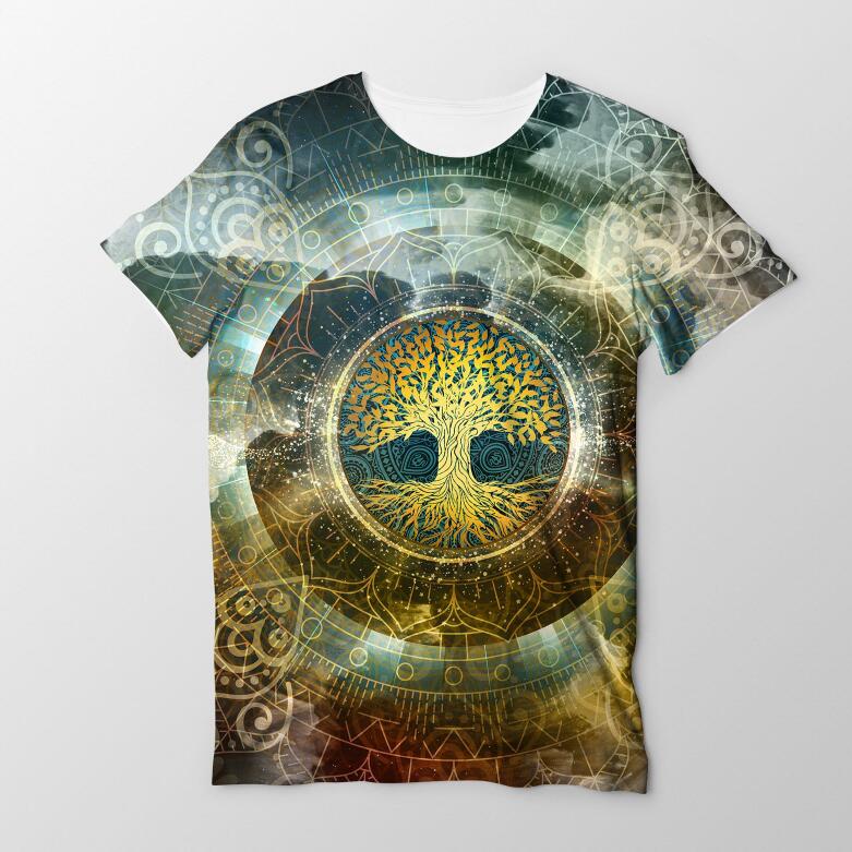 Title 6, Mcashe T-shirt Tree Of Life Energy Printed Roun...