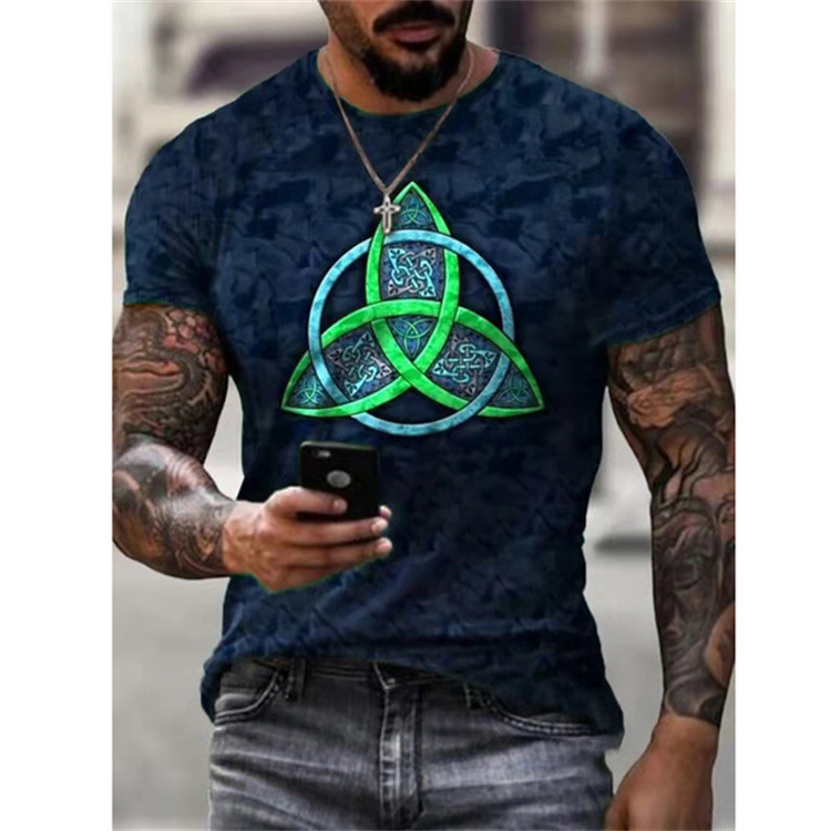 Title 4, Camiseta masculina de verão com impressão 3D, m...