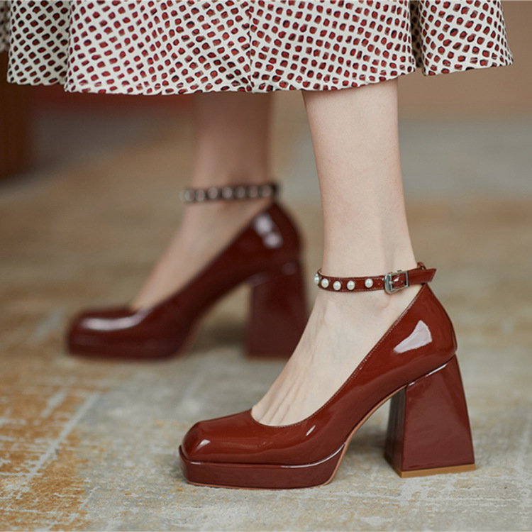 Women's Fashion Temperament High Heels Wine - Shop at LoveMi