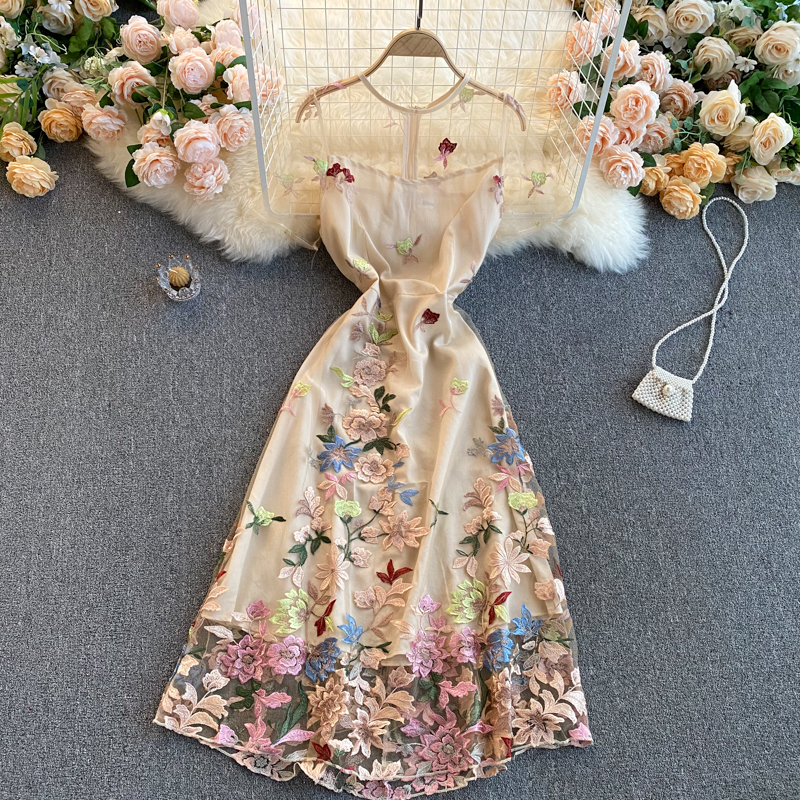 Embroidered A-Line Dress, picture 5 of 6