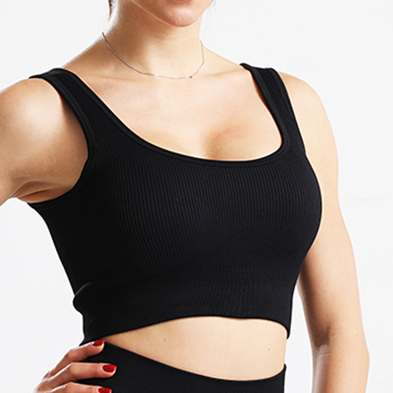 Title 2, Seamless Knitted Sports Bra Fitness Yoga Collar