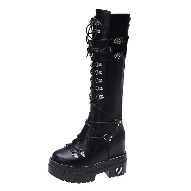 Title 4, Womens high-barrel height increase boots for e...