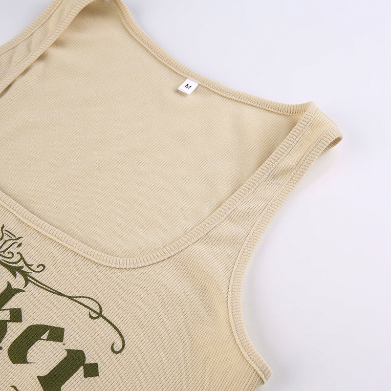 Fashion Printing Racerback Square Collar