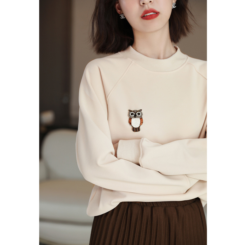 Women's Gentle Style Age-reducing Plus Fleece Thickening Sweater