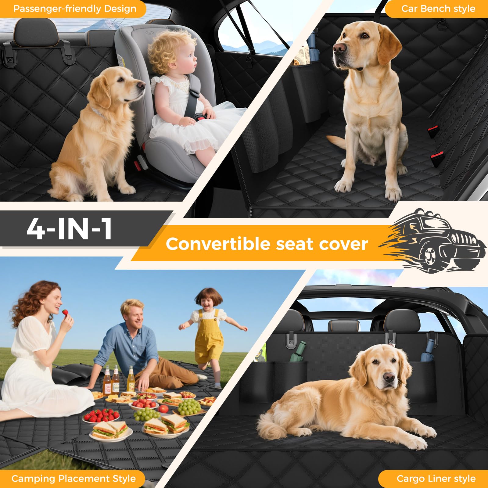 Waterproof Dog Car Seat Cover