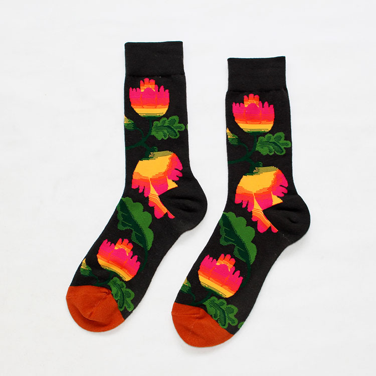 Title 2, Cotton socks painted with flowers and birds