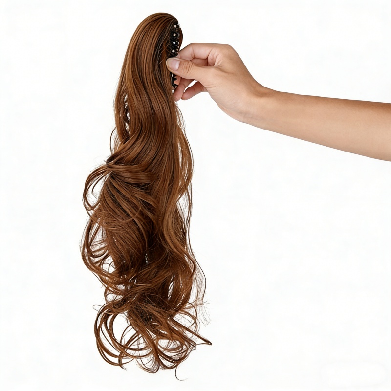 Clip-in Ponytail Hair Extension 22 Inches Wavy CurlySynthetic Wig For Women... 7