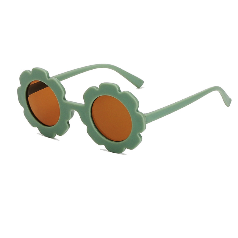 Children's Cute Sunflower Round Frame Sunglasses - Image 16
